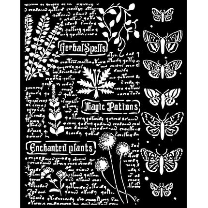 Thick stencil cm 20X25 - Fortune botanic