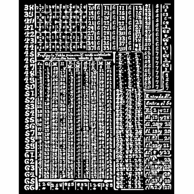 Thick stencil cm 20X25 - Fortune hieroglyphic