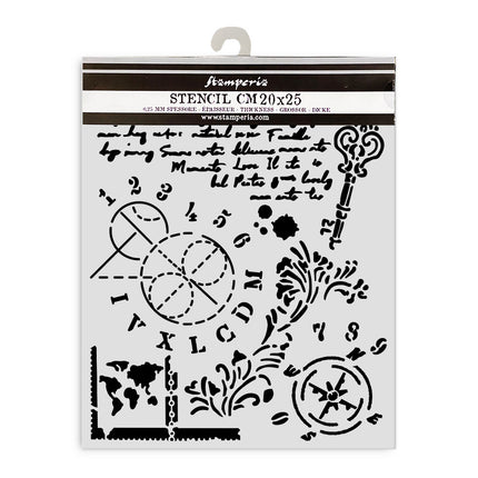 Thick stencil cm 20X25 - Alterego key, numbers