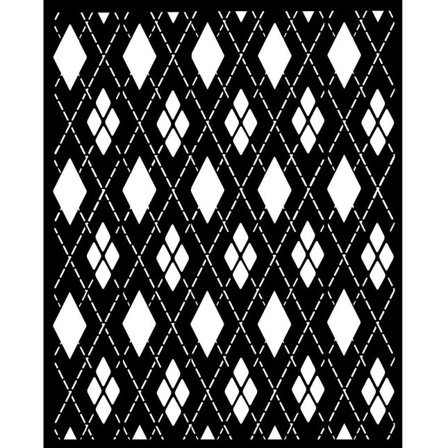 Thick stencil cm 20X25 - Master of Magic rhombus pattern