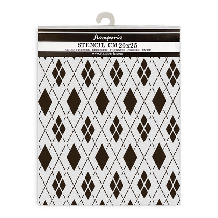 Thick stencil cm 20X25 - Master of Magic rhombus pattern