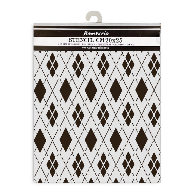 Thick stencil cm 20X25 - Master of Magic rhombus pattern
