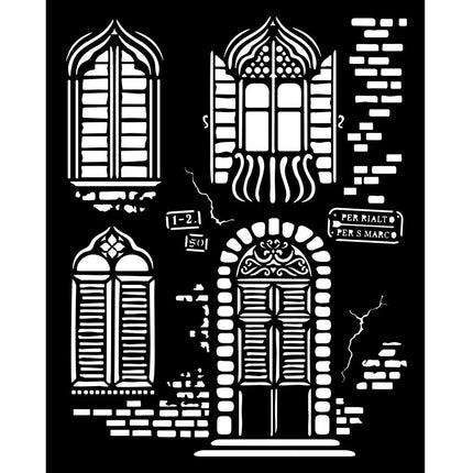 Thick stencil cm 20X25 - Venice City of Art windows