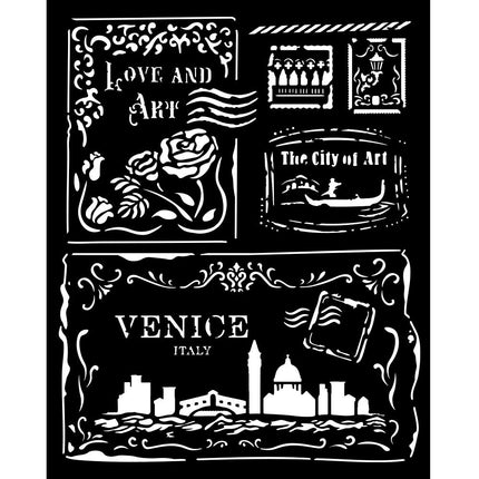Thick stencil cm 20X25 - Venice City of Art cards