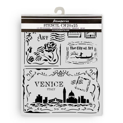 Thick stencil cm 20X25 - Venice City of Art cards