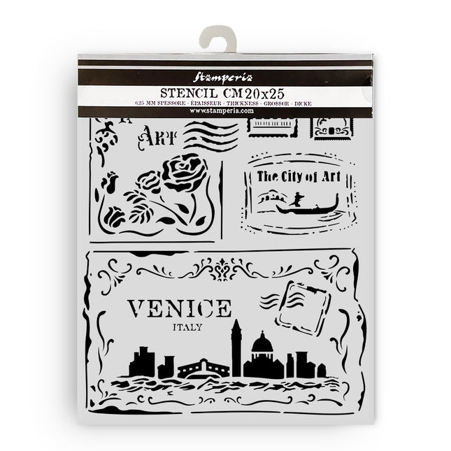 Thick stencil cm 20X25 - Venice City of Art cards