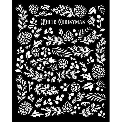 Thick stencil cm 20X25 - The Owl's House pine cones