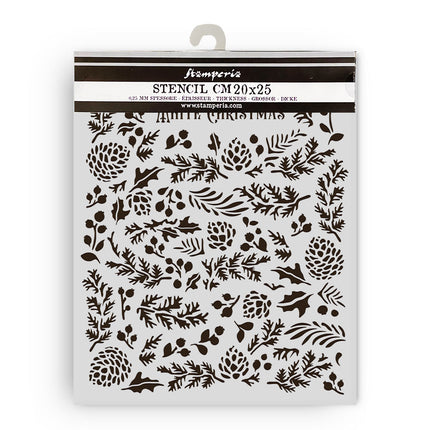 Thick stencil cm 20X25 - The Owl's House pine cones