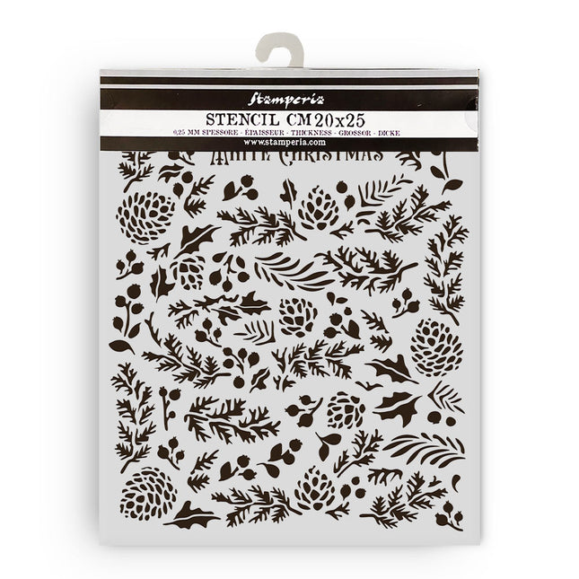 Thick stencil cm 20X25 - The Owl's House pine cones