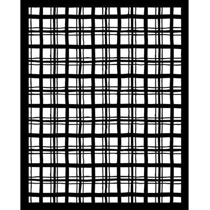 Thick stencil cm 20X25 - Whispering woods tartan pattern