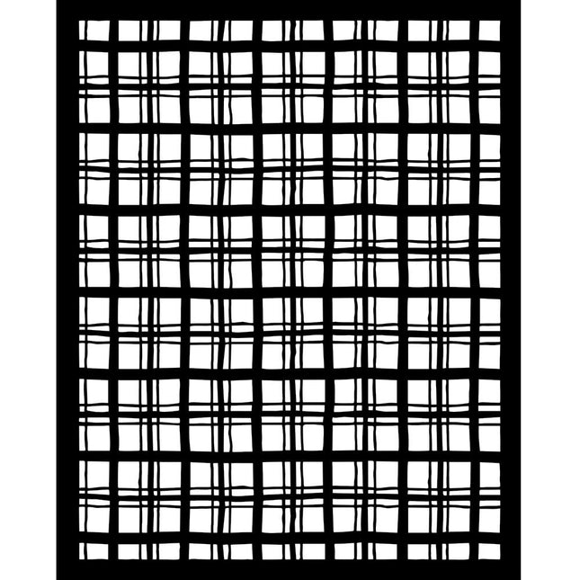 Thick stencil cm 20X25 - Whispering woods tartan pattern