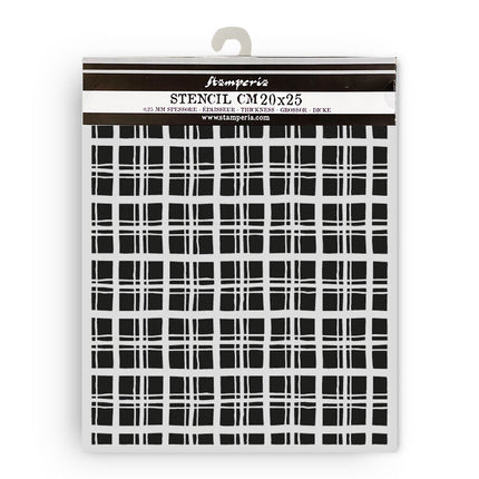Thick stencil cm 20X25 - Whispering woods tartan pattern