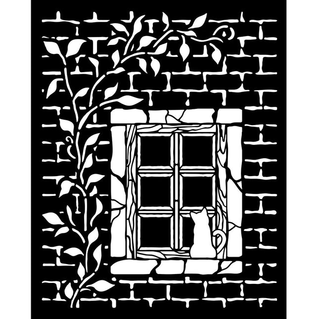 Thick stencil cm 20X25 - Herbarium Silvae country window