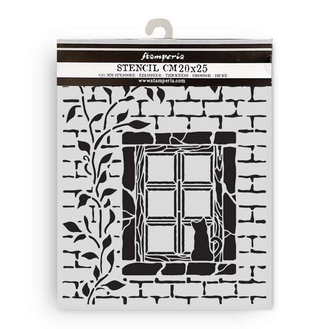 Thick stencil cm 20X25 - Herbarium Silvae country window