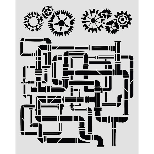Cut laser stencil for Art and Craft cm 20X25 - Gardens of Time tubes