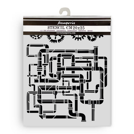 Cut laser stencil for Art and Craft cm 20X25 - Gardens of Time tubes