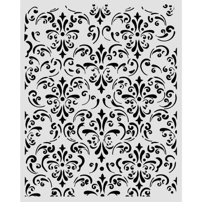 Cut laser stencil for Art and Craft cm 20X25 - Gardens of Time wallpaper