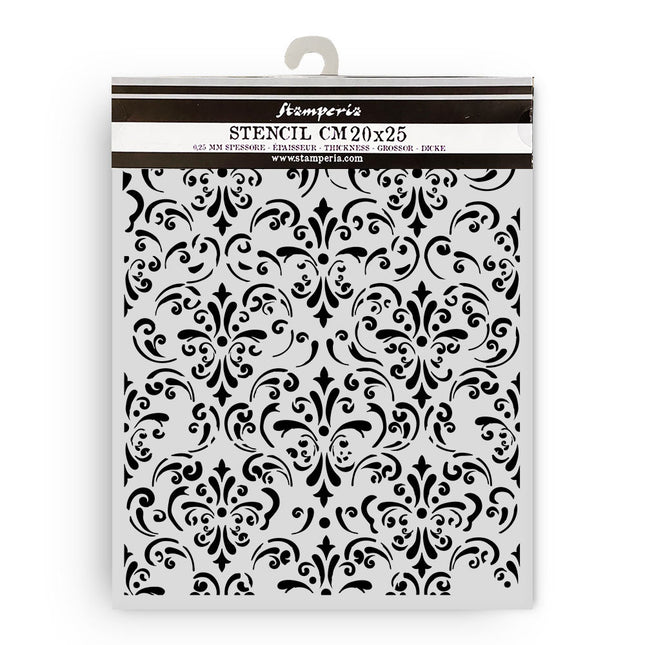 Cut laser stencil for Art and Craft cm 20X25 - Gardens of Time wallpaper