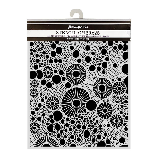 Cut laser stencil for Art and Craft cm 20X25 - All Around rings