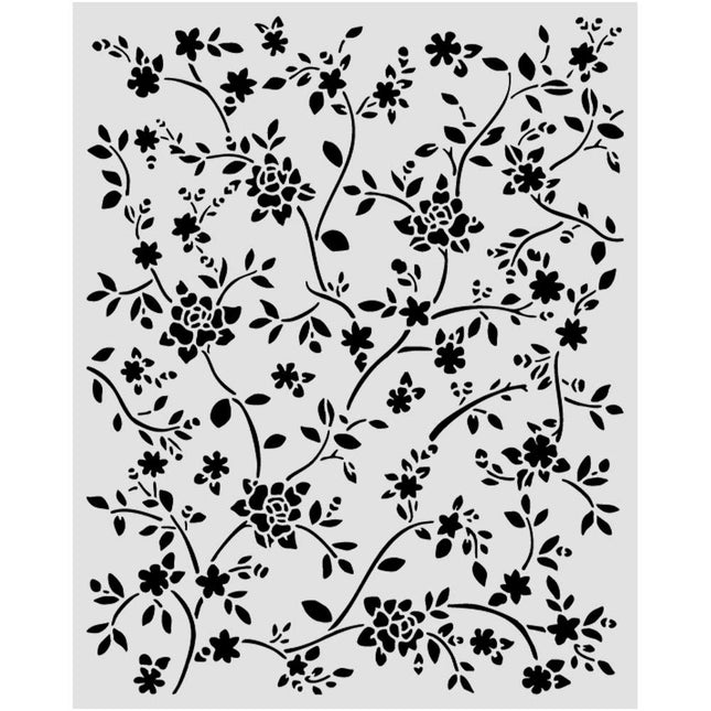 Cut laser stencil for Art and Craft cm 20X25 - All Around ramage