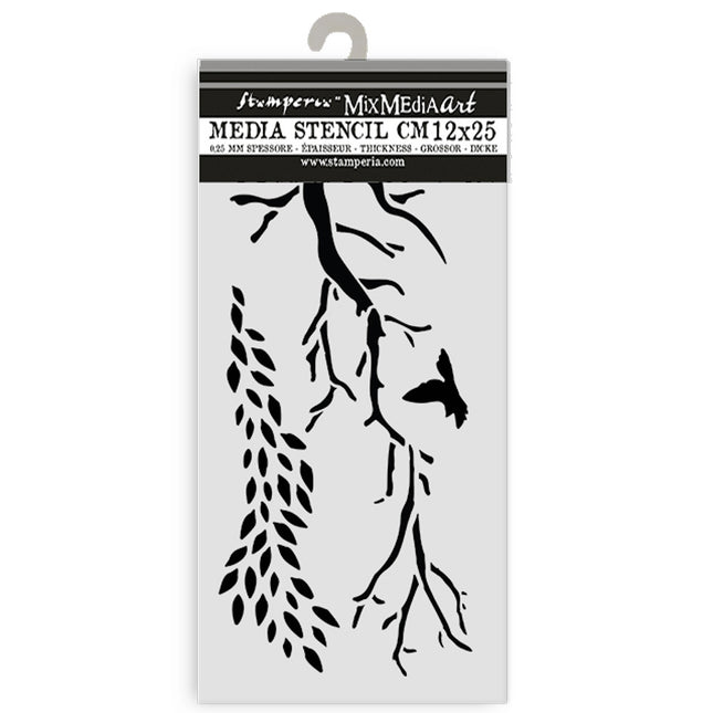 Thick stencil cm 12X25 - Create Happiness Dewdrops branches