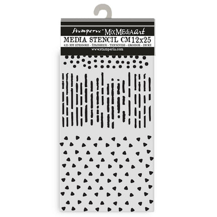 Thick stencil cm 12X25 - Create Happiness Dewdrops patterns