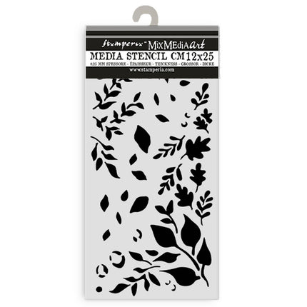 Thick stencil cm 12X25 - Create Happiness Dewdrops big leaves