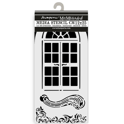 Thick stencil cm 12X25 - Masquerade window