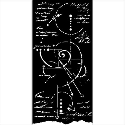 Thick stencil cm 12X25 - Silent Sea fossil
