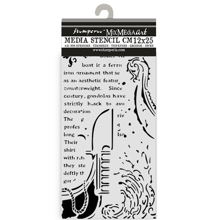 Thick stencil cm 12X25 - Venice City of Art gondola