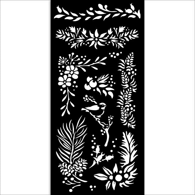 Thick stencil cm 12X25 - The Owl's House branches