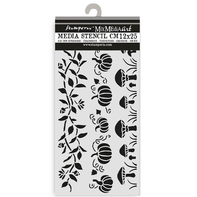 Thick stencil cm 12X25 - Whispering woods 3 stripes