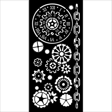 Thick stencil cm 12X25 - Voyages Fantastiques mechanisms