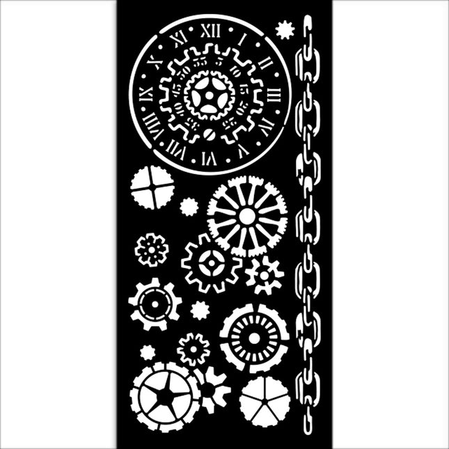 Thick stencil cm 12X25 - Voyages Fantastiques mechanisms
