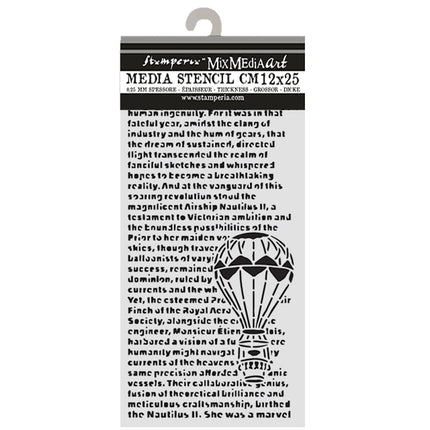 Thick stencil cm 12X25 - Voyages Fantastiques above the clouds