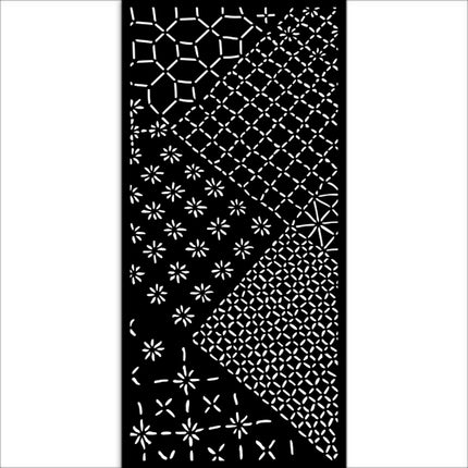 Thick stencil cm 12X25 - Quiet Days mixed tiles