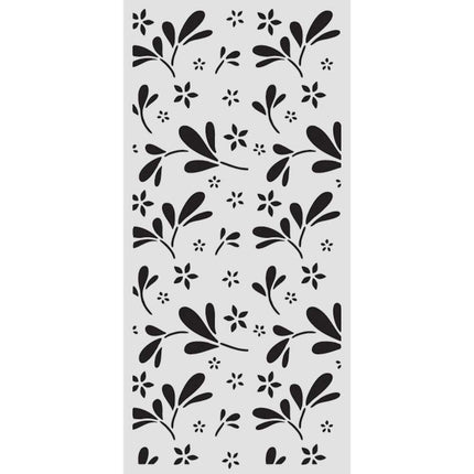 Thick stencil cm 12X25 - Family big flower pattern