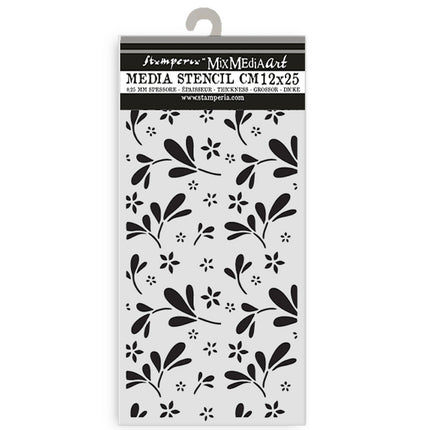 Thick stencil cm 12X25 - Family big flower pattern