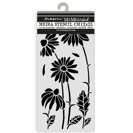 Thick stencil cm 12X25 - Daisy Art daisies
