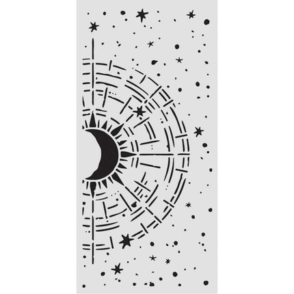 Thick stencil cm 12X25 - Secret Diary cosmic compass