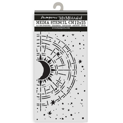 Thick stencil cm 12X25 - Secret Diary cosmic compass