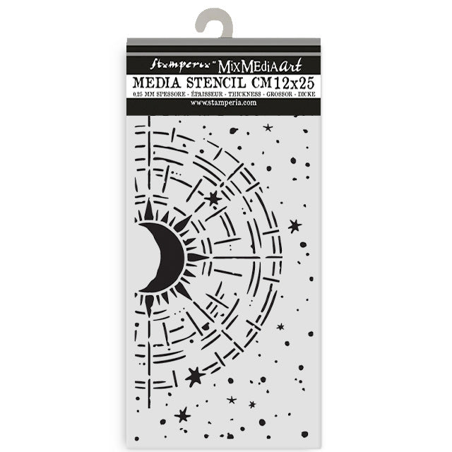 Thick stencil cm 12X25 - Secret Diary cosmic compass
