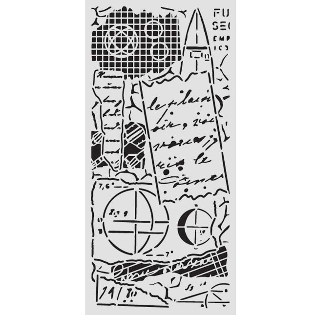 Thick stencil cm 12X25 - A new Beginning notes