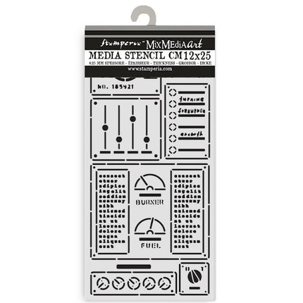 Thick stencil cm 12X25 - A new Beginning control panel