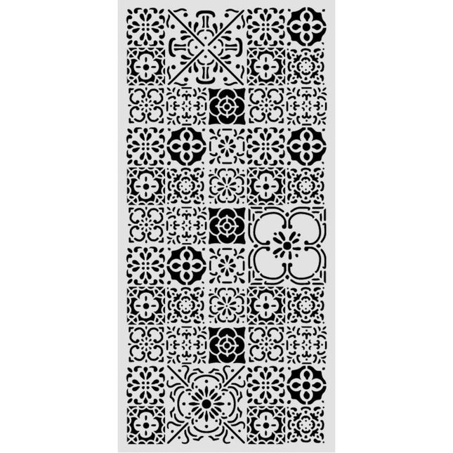 Cut laser stencil for Art and Craft cm 12X25 - All Around tile