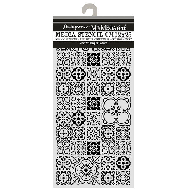 Cut laser stencil for Art and Craft cm 12X25 - All Around tile