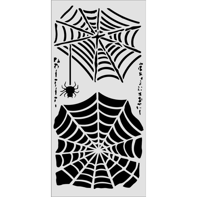 Cut laser stencil for Art and Craft cm 12X25 - Halloween Spider Web