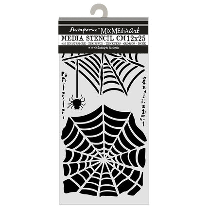 Cut laser stencil for Art and Craft cm 12X25 - Halloween Spider Web