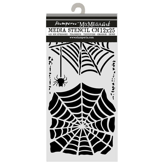 Cut laser stencil for Art and Craft cm 12X25 - Halloween Spider Web