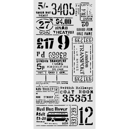 Cut laser stencil for Art and Craft cm 12X25 - Our Way tickets